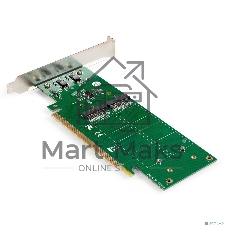 Переходник ExeGate EXE-597E4 (4 x M.2 M key -> PCI-E x16 v3.0, для установки четырех SSD M.2 2230/2242/2260/2280/22110 M key NGFF в слот PCI-E, материнская плата должна быть c функции Bifurcation PCI-E)