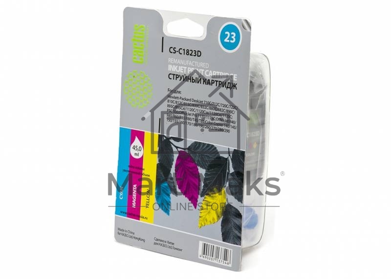 Картридж струйный Cactus CS-C1823D цветной (38ml) для №23 HP DeskJet 700series/712c/720c/722c/810