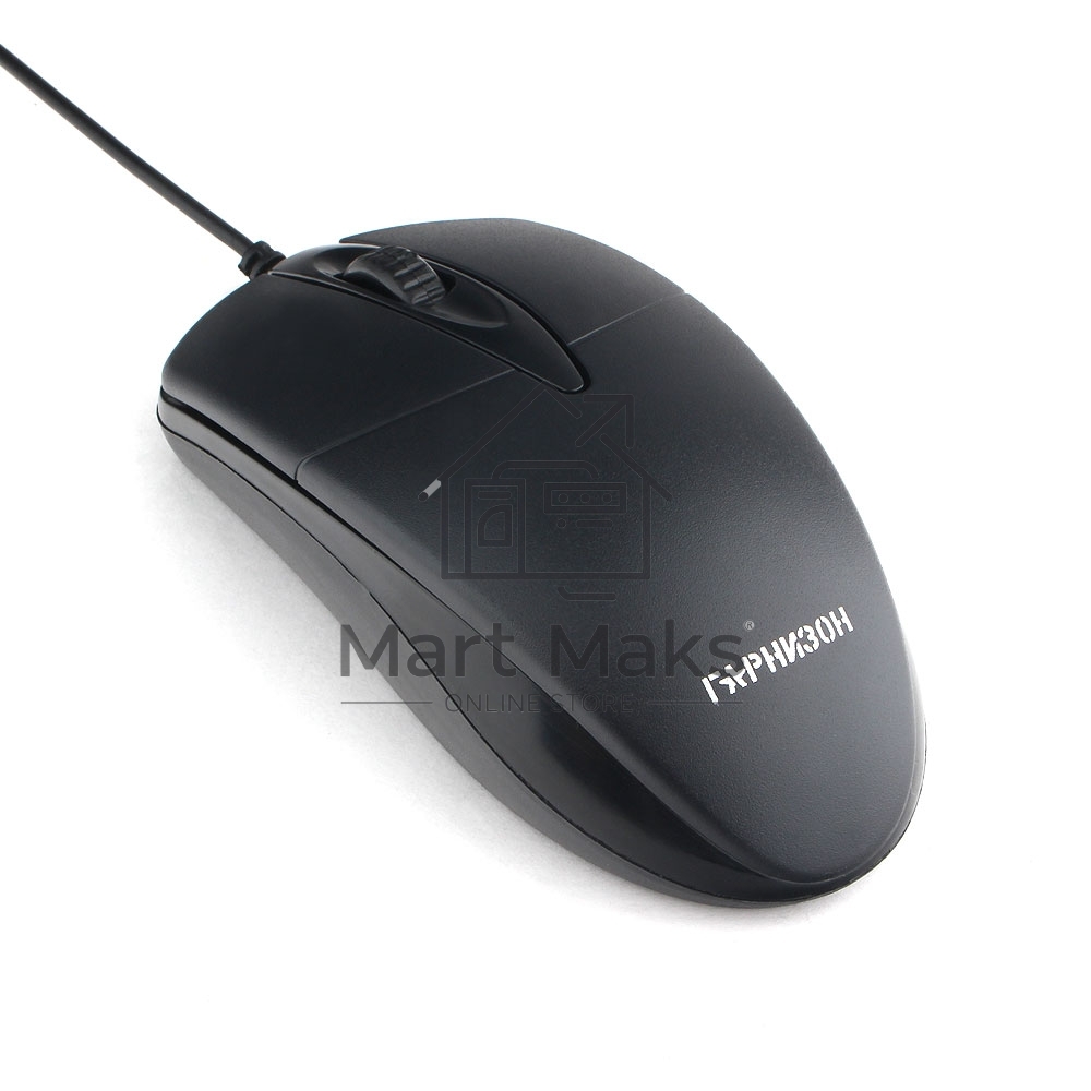 Мышь проводная Гарнизон GM-220 черный, 1000 dpi, USB, кнопки - 3