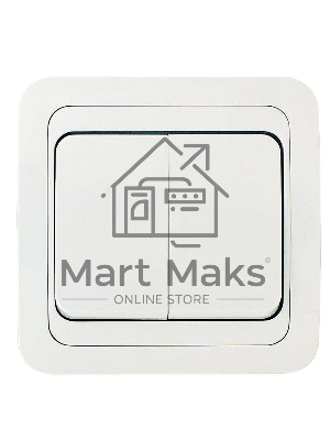 Выключатель 2-кл. СП Mimoza 10А IP20 белый/белый Makel 12003