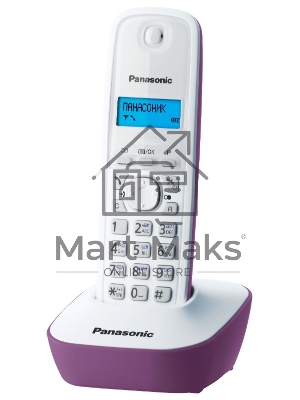 Телефон беспроводной (DECT) Panasonic KX-TG1611RUF (сиреневый) АОН, Caller ID,12 мелодий звонка,подсветка дисплея,поиск трубки