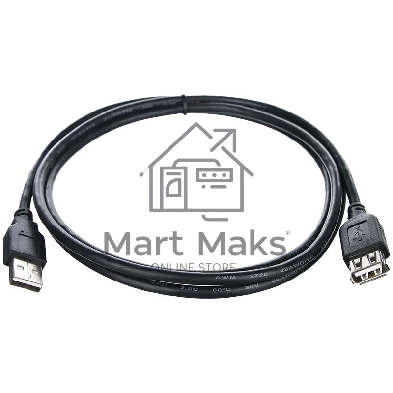 Кабель удлинительный TELECOM USB2.0 <Am-->Af> 1,5 м черный <TUS6990-1.5M>