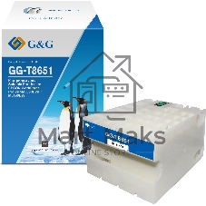 Картридж струйный G&G GG-C13T865140 T8651 черный (176мл) для Epson WorkForce Pro WF-M5690DWF/M5190DW