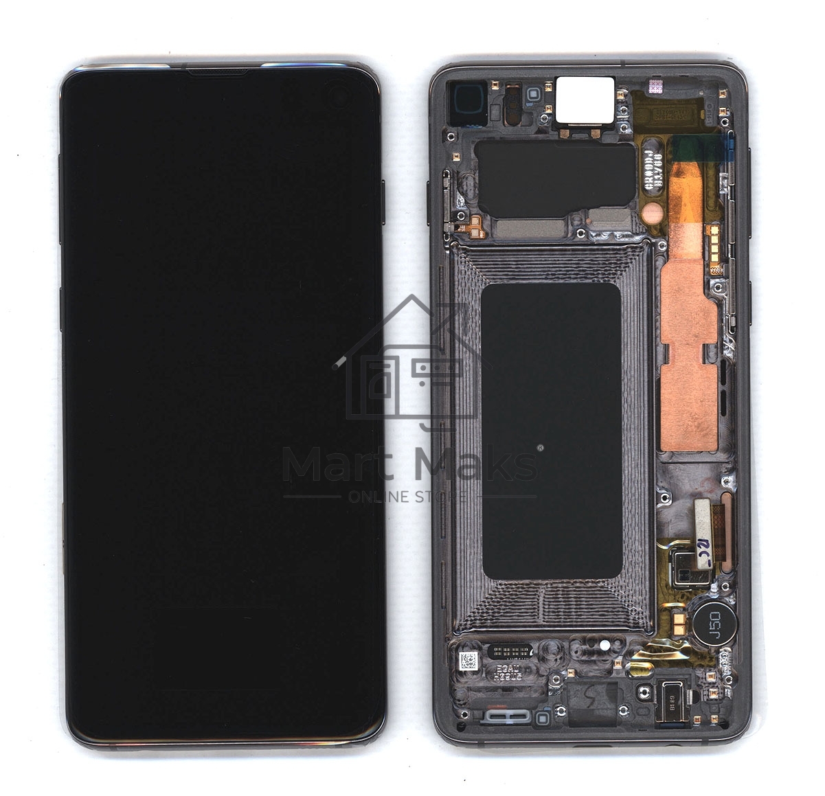 Дисплея для Samsung Galaxy S10 SM-G973F в сборе с тачскрином ServicePack, черный (GH82-18850A)