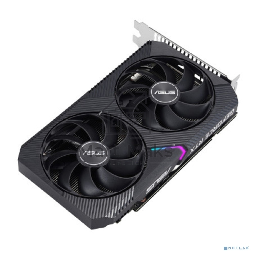Видеокарта Asus NVIDIA GeForce RTX 3050 8192Mb DUAL-RTX3050-O8G-V2 PCI-E 4.0 128 GDDR6 1822/14000 HDMIx1 DPx3 HDCP Ret