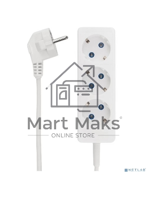 Удлинитель Rexant STANDARD 3 гнезда, 1,5м, 2х1,0мм², б/з, белый