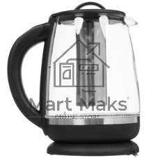 Электрочайник Centek CT-0017 черный, 2 л, 2200 Вт, скрытый нагревательный элемент, поддержание температуры
