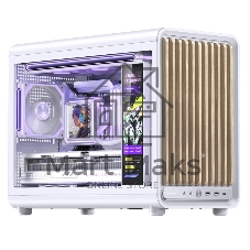 Корпус без блока питания Case JONSBO D33 WOOD, Mini-Tower, TG, no fan, 2xUSB-A 3.0 + 1xUSB-C 3.2, mATX, mITX White