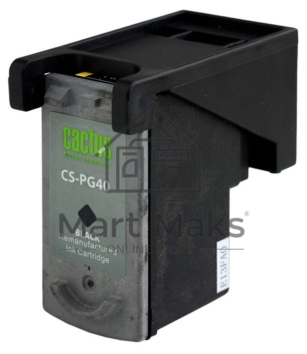 Картридж струйный Cactus CS-PG40 черный (18 мл) для Canon Pixma MP150/MP160/MP170/MP180/MP210/MP220/MP450/MP460/MP470/iP1200/iP1300/iP1600/iP1700/iP1800/iP190