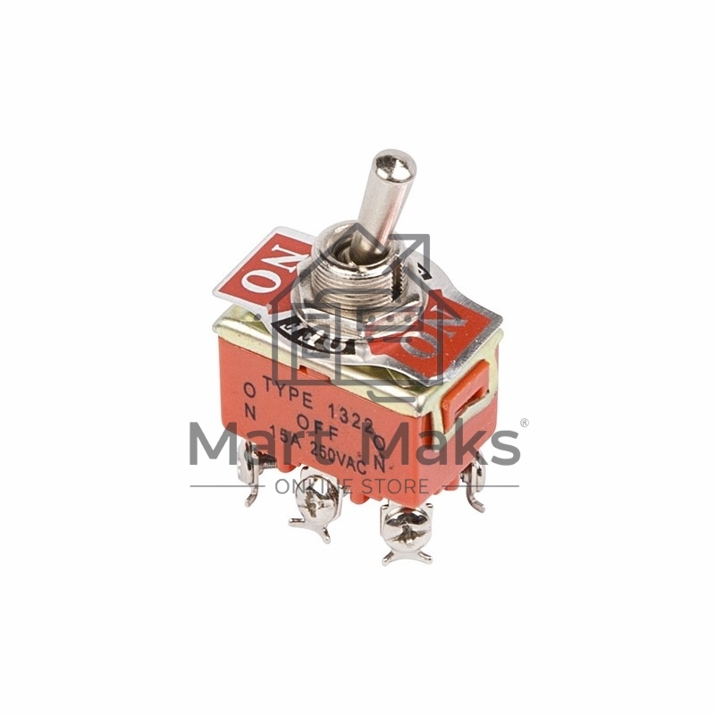 Тумблер 250V 15А (6c) ON-OFF-ON двухполюсныйRexant