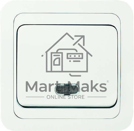 Выключатель 1-кл. СП Mimoza 10А IP20 с подсветкой бел./бел. Makel 12021