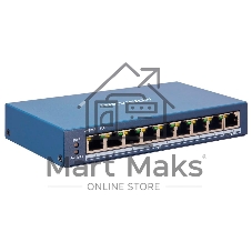 Коммутатор Hikvision DS-3E1309P-EI/M, 8×100 Мбит/с PoE+ + 1×1 Гбит/с, настраиваемый