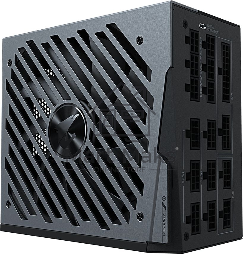 Блок питания Gigabyte GP-AP1200PM, 1200Вт, 80 PLUS Platinum, 140мм, модульный, черный