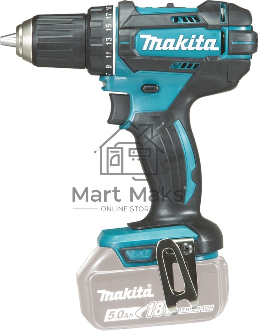Дрель-шуруповерт Makita DDF482Z ак, 18В,Li-ion,БЗП-13мм,0-600\0-1900об\м,62\36Нм,1.7кг,кор,бок рук,б\акк и з\у