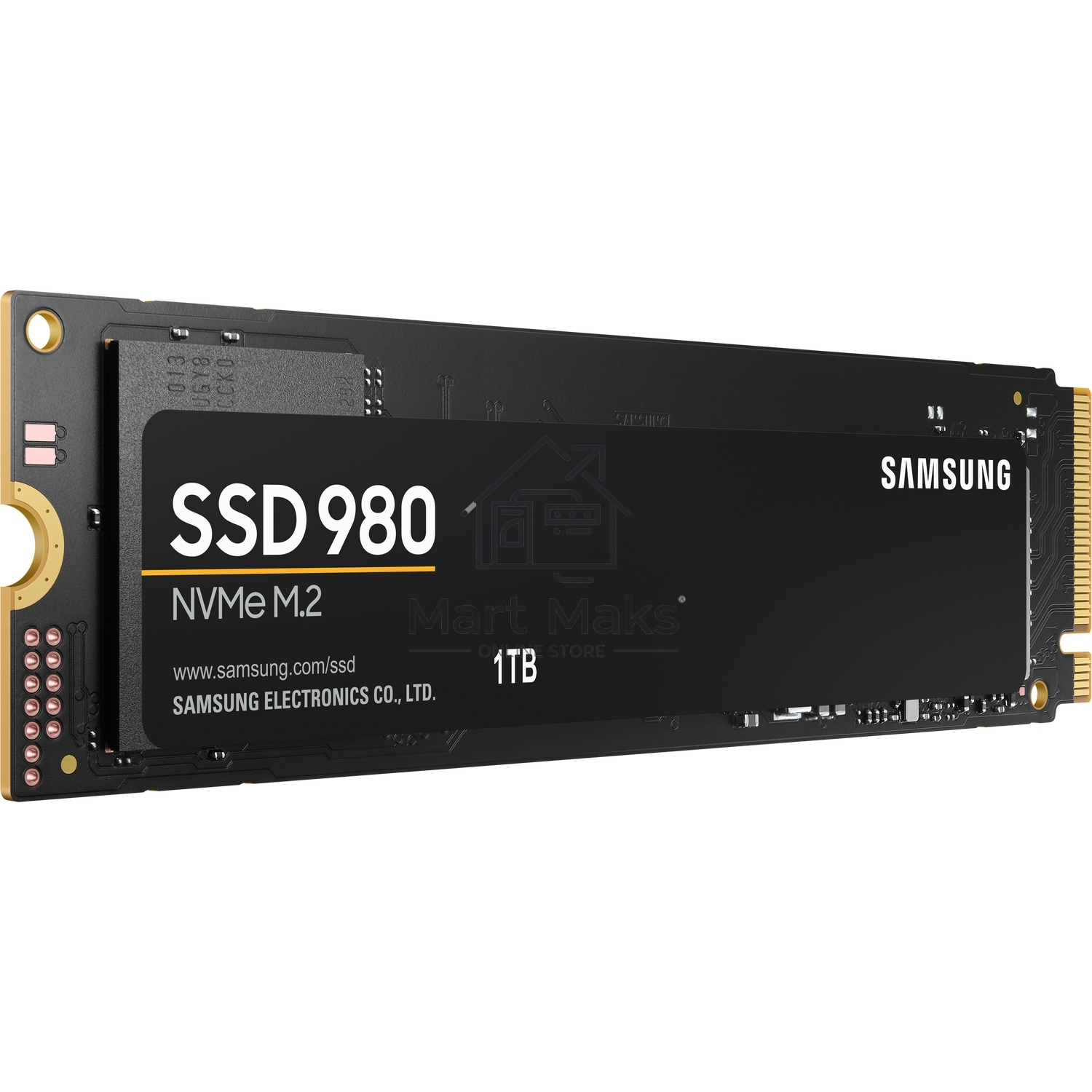 Накопитель SSD Samsung 980, 1000GB, PCIe 3.0 x4, M.2 2280, NVMe, R/W 3500/3000