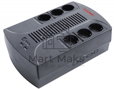 Источник бесперебойного питания ИБП Info PDU 600В.А Schuko (6) USB для зарядки (2) USB + RJ11 DKC INFOPDU600