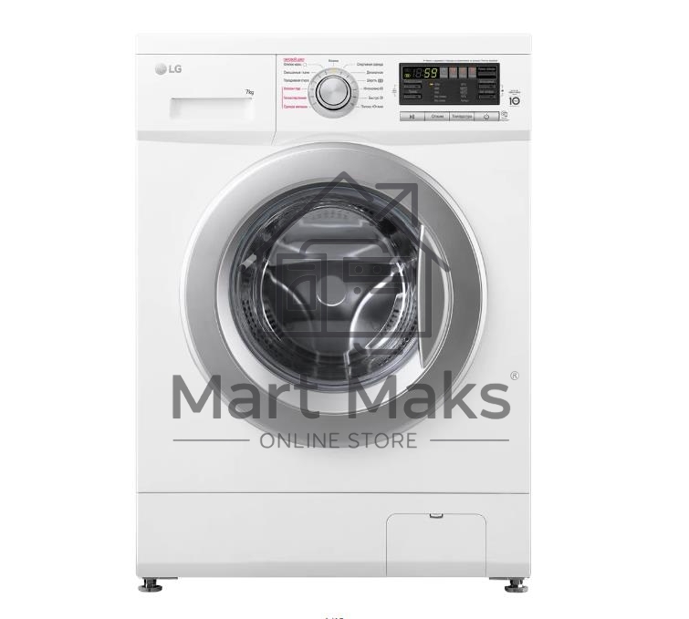 Стиральная машина LG F1296HDS1 белый, загрузка фронтальная 7 кг, 1200 об/мин., класс: А
