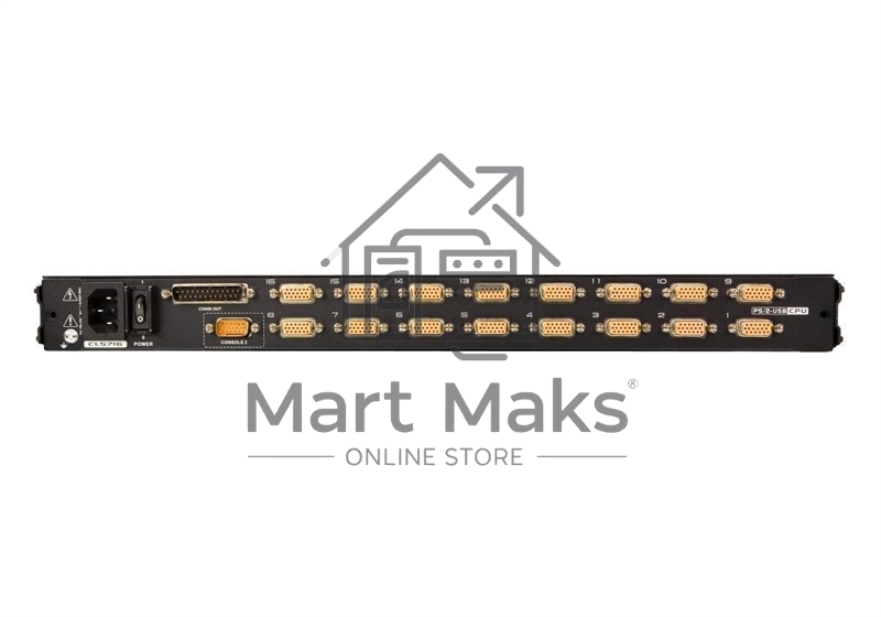 Портовый переключатель 16 с KVM консолью ATEN 16-Port PS/2-USB VGA Single Rail 17.3