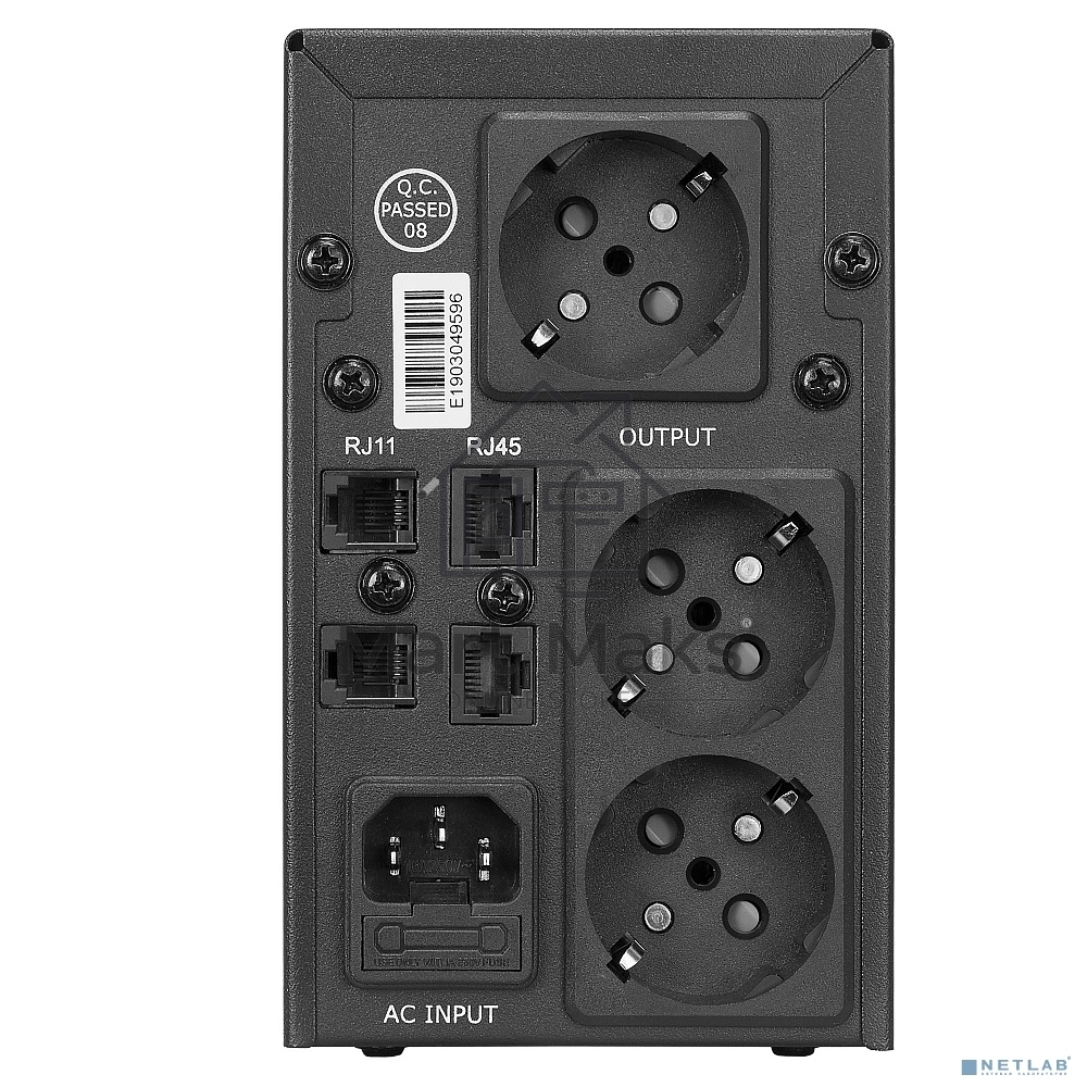 Источник бесперебойного питания CROWN ИБП CMU-SP650EURO 650VA, металл, 1x12V/7AH, розетки 2*EURO+1*IEC bybass CM000001490