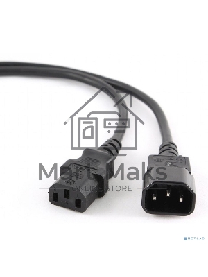 Кабель питания Cablexpert PC-189-1-1, 1.8м, C14- C19, 3x1кв.мм, черный, с заземлением