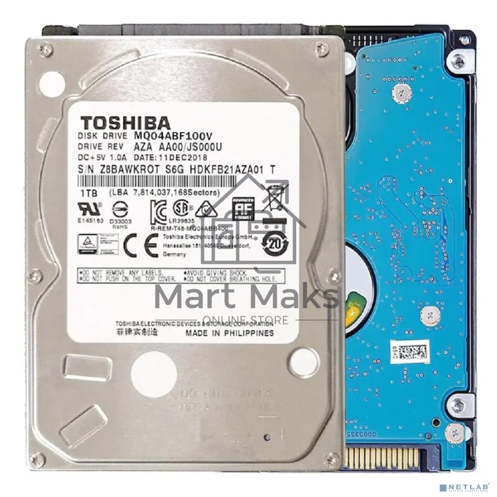 Жесткий диск Toshiba HDD VIDEO SATA3 1Tb 2.5