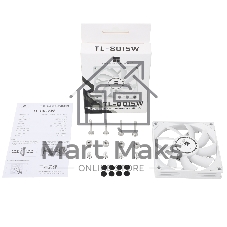 Вентилятор корпусный Thermalright TL-8015W (80x80x15mm, 4-pin PWM, 28.4CFM, 23.3dBA, 2200RPM, White)