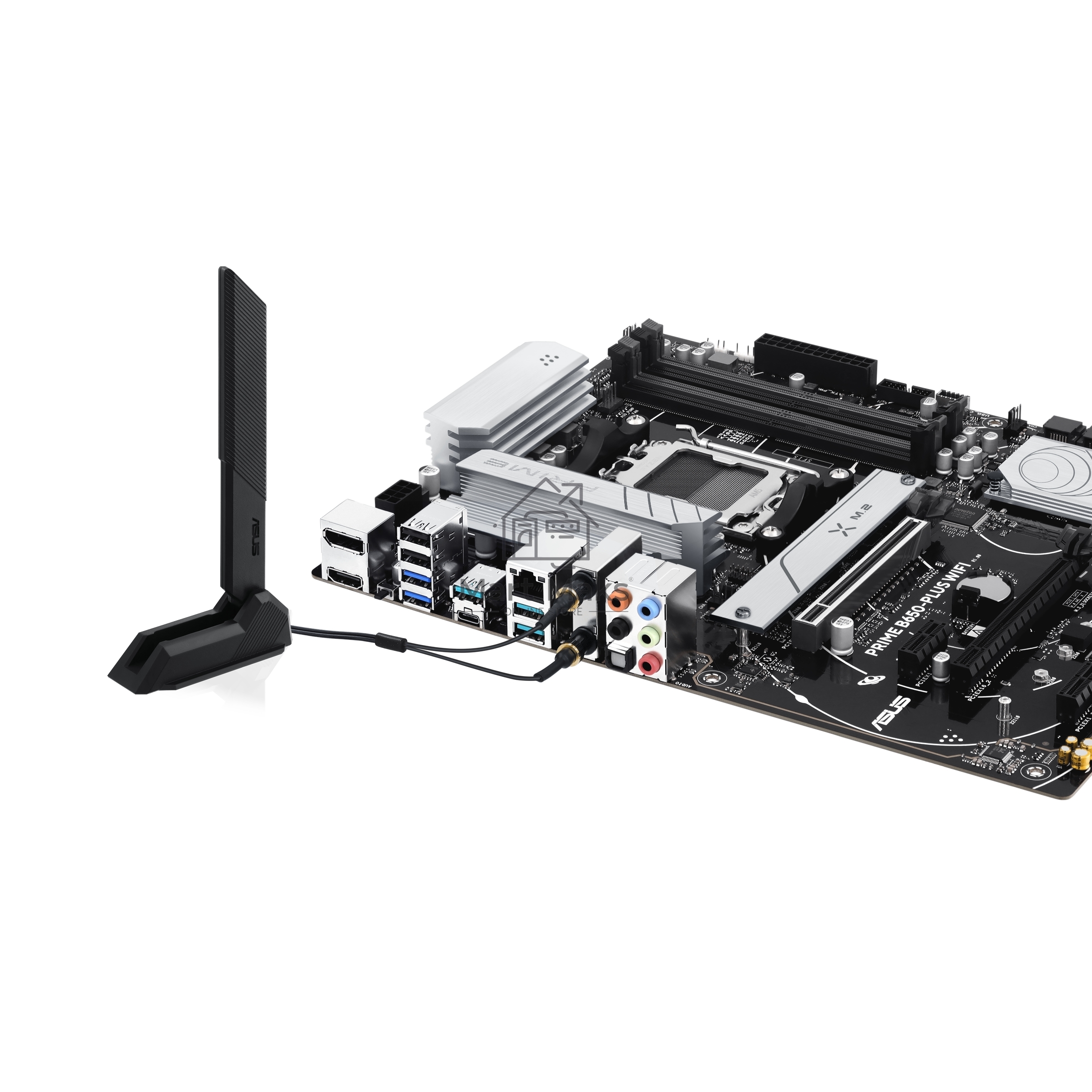 Материнская плата ASUS PRIME B650-PLUS WIFI, AM5, AMD B650, 4xDDR5, 4xSATA, 2xM.2, 1xPCIe 4.0 x16, 2xPCIe 4.0 x1, 1xDP, 1xHDMI, 1x2.5Gb LAN, Wi-Fi 6E, Bluetooth 5.3, 4xUSB-A 10Gbps, 2xUSB-A 5Gbps, 2xUSB-A 2.0, 5x3.5 мм, 7.1, ATX