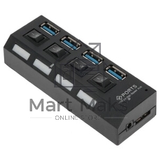 USB-концентратор Smartbuy SBHA-7304-W, USB 3.0, USB 4 порта, USB