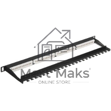 Патч-панель LANMASTER компактная 24 порта, UTP, кат.5E, 0.5U
