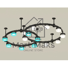 Светильник Ambrella light XR92221210/16 SBK/CL/BL черный песок/прозрачный/голубой GX53