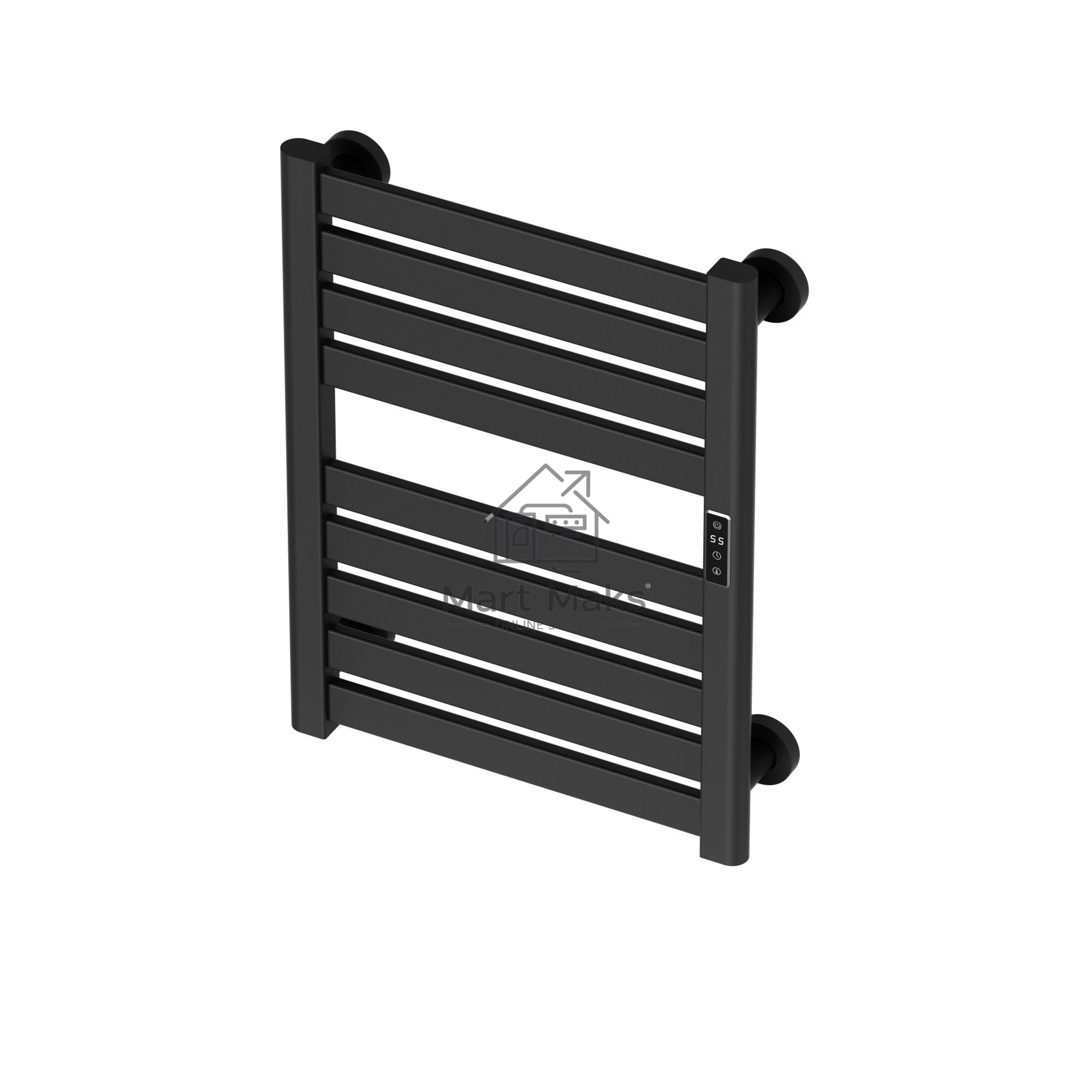 Полотенцесушитель дизайнерский электрический BAU Elite Elegant Black 60х45, подключение справа, черн