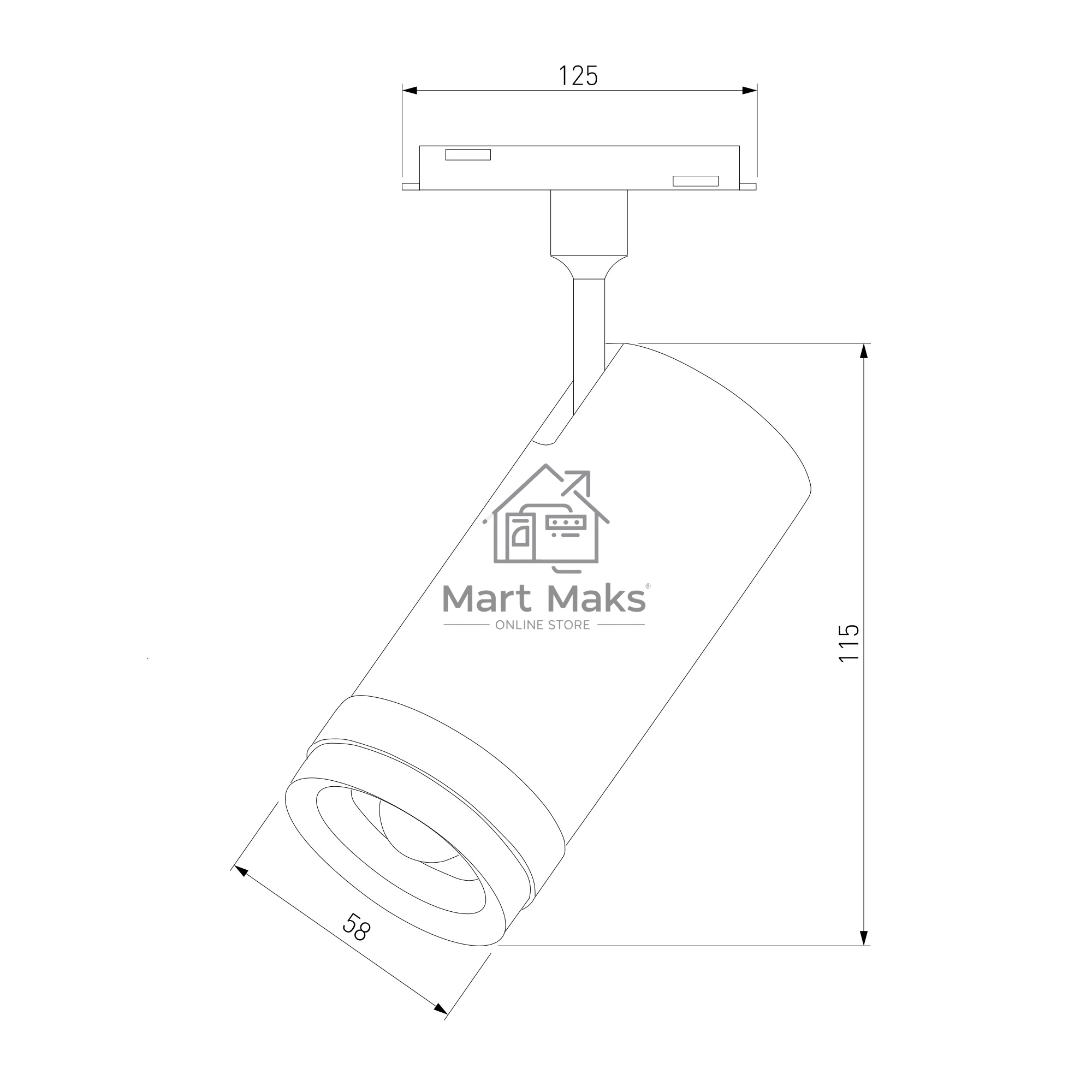 Трековый светильник Slim Magnetic 12W 4200K Modify (черный) 85042/01