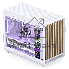 Корпус без блока питания Case JONSBO D33 WOOD, Mini-Tower, TG, no fan, 2xUSB-A 3.0 + 1xUSB-C 3.2, mATX, mITX White