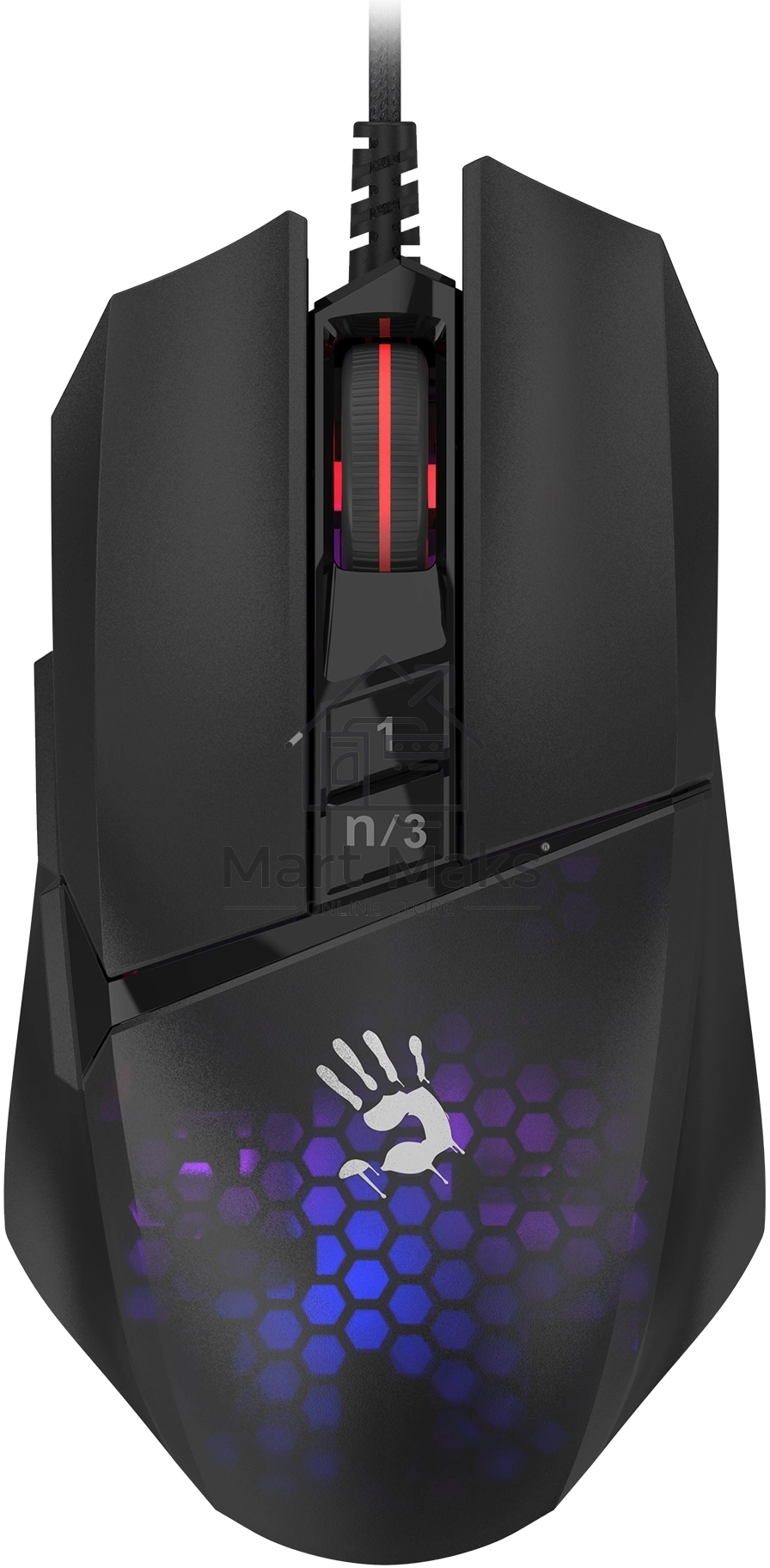 Мышь проводная A4Tech Bloody W65 Max Mini черный, 12000 dpi, USB, кнопки - 9