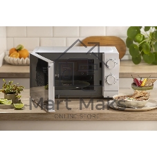 Микроволновая печь Gorenje MO20CE1W5 белый, 20 л, 700 Вт, переключатели - поворотный механизм