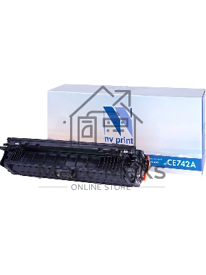 Картридж лазерный NVPrint совместимый HP CE742A Yellow для LJ Color CP5220 (7300k)