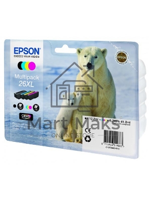 Картридж струйный Epson C13T26364010 черный/голубой/желтый/пурпурный набор карт. для Epson XP-600/605/700/710/800