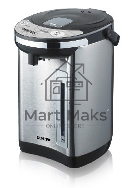 Термопот Centek CT-1084 (сталь) 6.0л, 750Вт, 2 способа подачи воды, двойная защита от перегрева