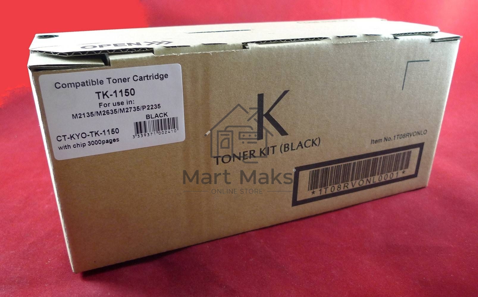 Картридж лазерный для Kyocera-Mita M2135/M2635/M2735/P2235 TK-1150 3K (С ЧИПОМ) JPN