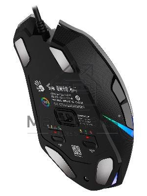 Мышь проводная A4Tech Bloody W60 Max серый/черный, 10000 dpi, USB, кнопки - 10