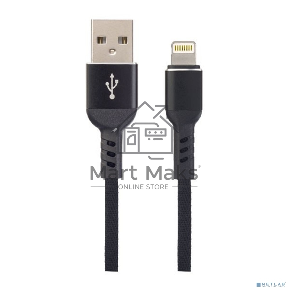 Кабель PERFEO для iPhone, USB - 8 PIN (Lightning), черный, длина 1 м., бокс (I4316)