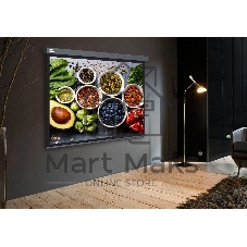 Экран Cactus 150x150 см Wallscreen CS-PSW-150X150-SG 1:1 настенно-потолочный рулонный серый