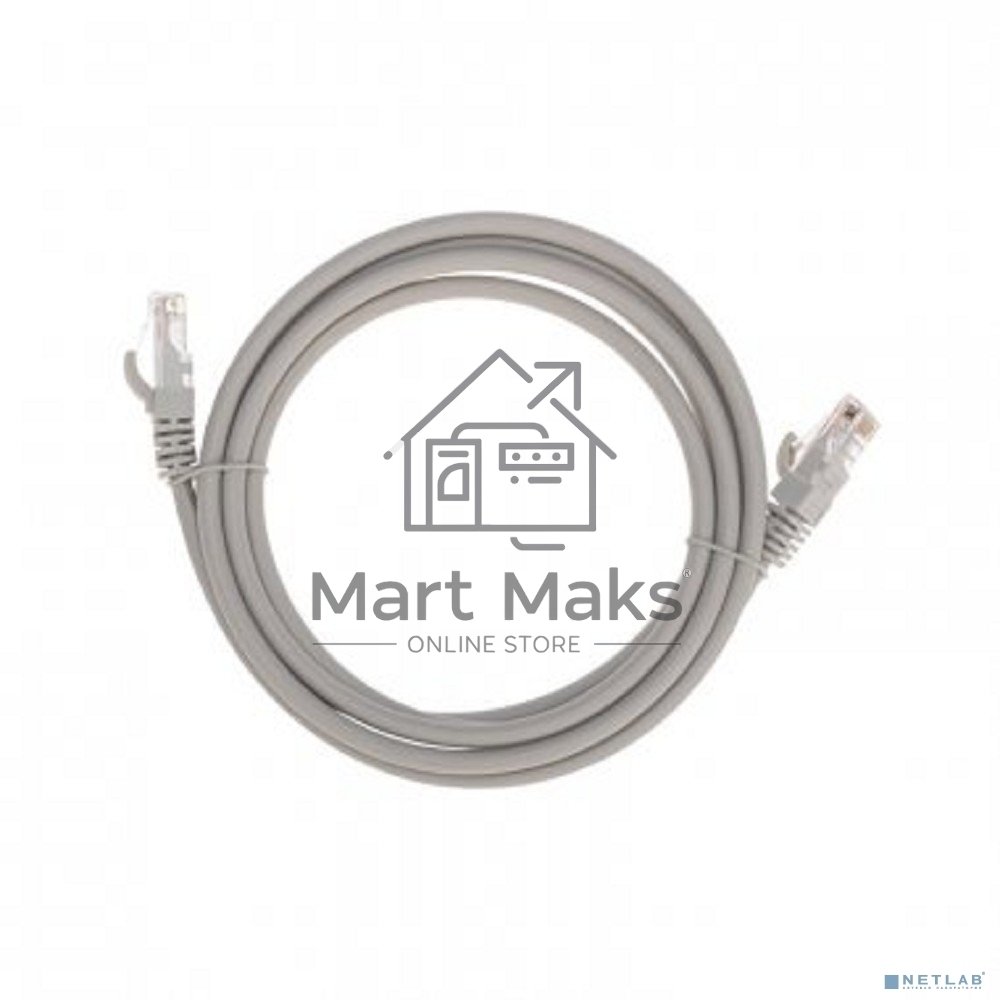 Патч-корд U/UTP Rexant категория 6, RJ45-RJ45, неэкранированный, 26AWG, LSZH, серый, 2 м