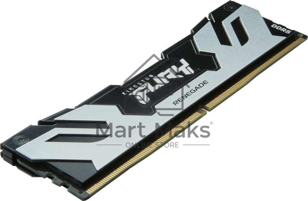 Оперативная память Kingston Fury Renegade, DDR5, 48GB (1x48GB), 6000MHz, CL32, DIMM, с радиатором, серебристый