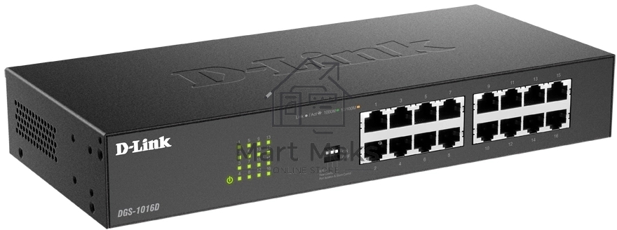 Коммутатор D-Link DGS-1016D DGS-1016D/J1A 16x1Гбит/с неуправляемый