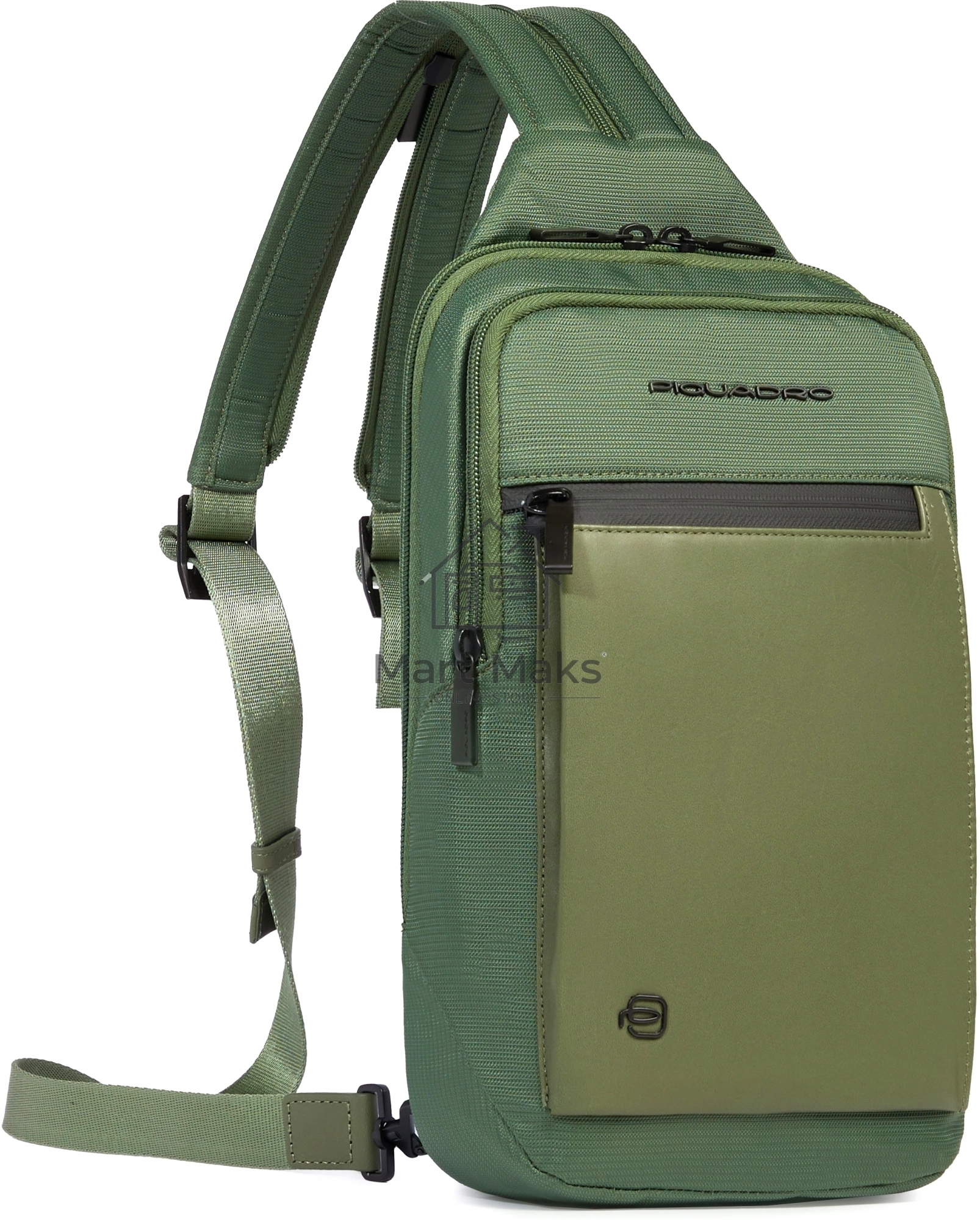 Рюкзак слинг мужской Piquadro Orion CA6625S136/VE хаки ткань/натур.кожа