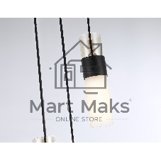 Подвесной светильник LH55102/3 BK/FR/TI черный/белый матовый/янтарь E14*3 max 40W D220*1200