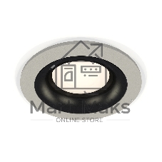 Комплект встраиваемого светильника Ambrella light XC7623002 SGR/PBK серый песок/черный полированный MR16 GU5.3 (C7623, N7011)