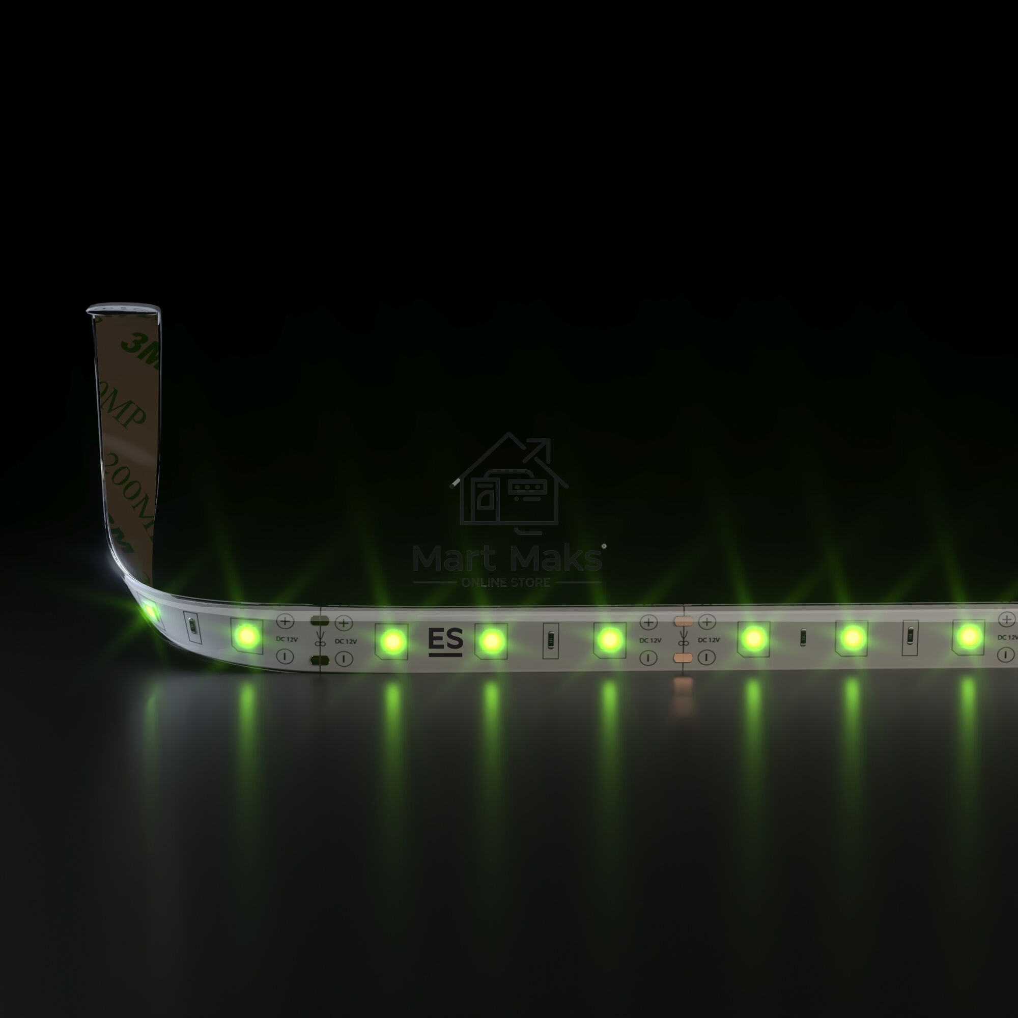 Лента светодиодная 2835 12V 60Led 4,8W IP65 / 60Led 4,8W IP65 зеленый