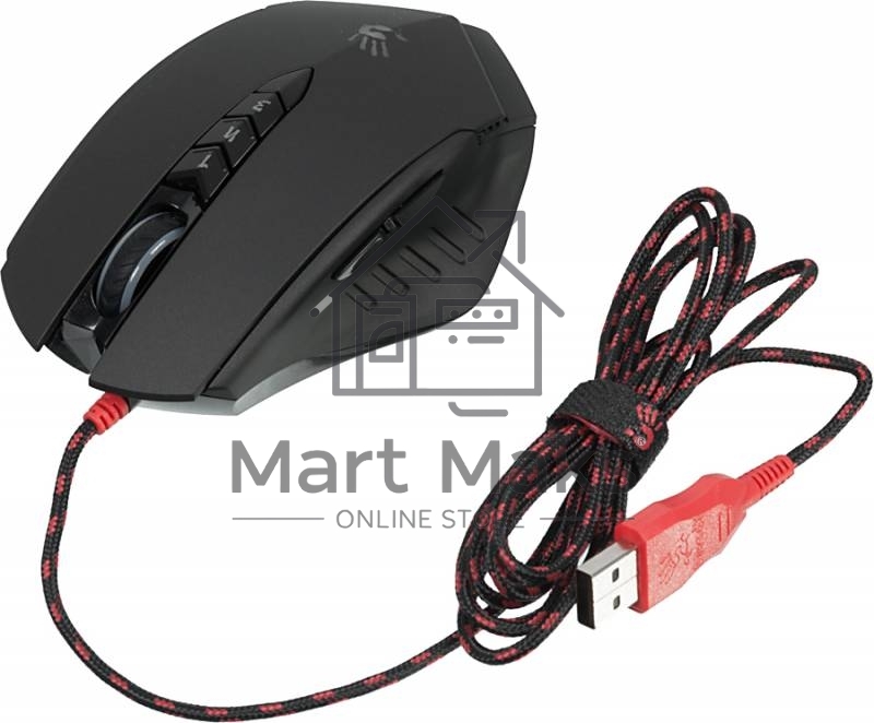 Мышь проводная A4Tech Bloody V8 черный, 3200 dpi, USB, кнопки - 8